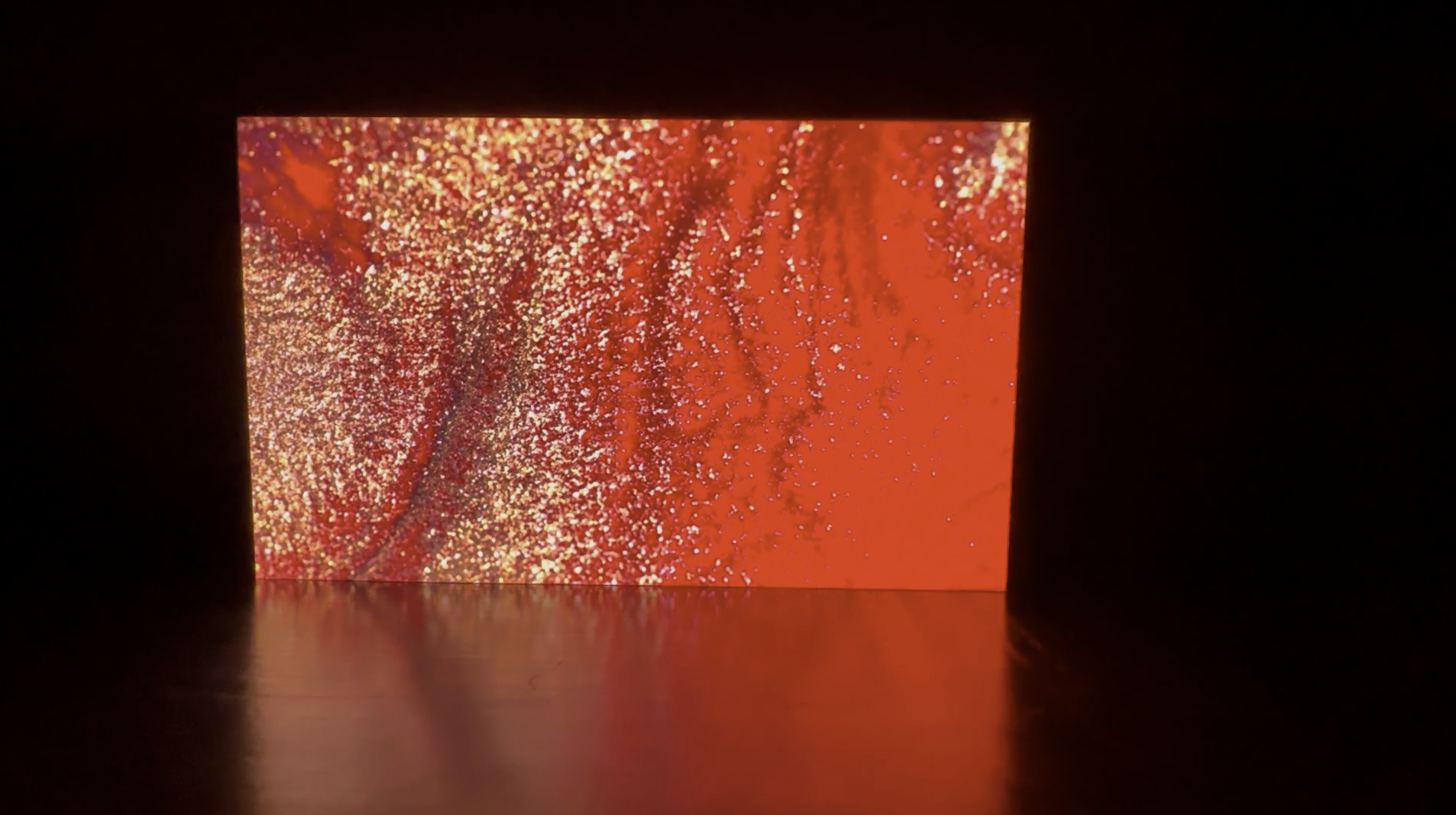 in:human — detail of LED monitor video composition